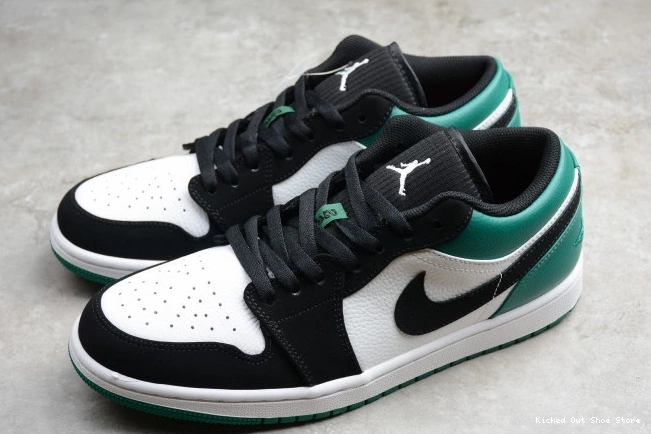 Kick Theory Air Jordan Low 1 Black Mystic 553558-113 White Green 0811